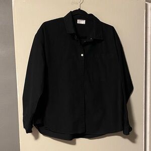 Frank & Oak Black Button Down Shirt